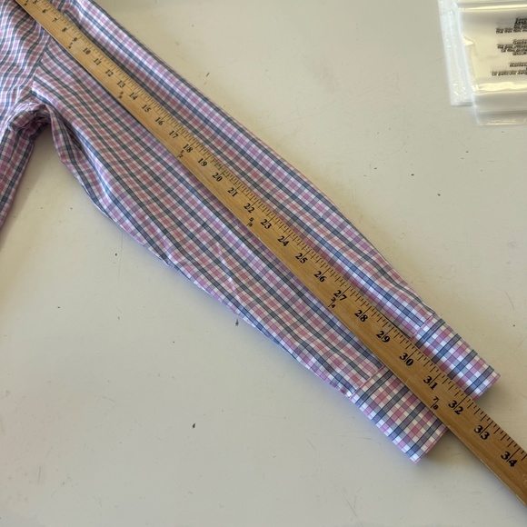 UNTUCKit Dolcetto Slim Fit Pink & Navy Plaid WF Button Up Shirt Mens LARGE - Picture 6 of 8